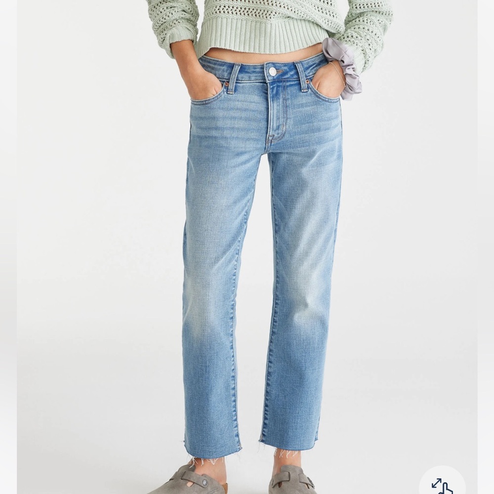 Aero Mid Rise Kick Crop Flare Jeans